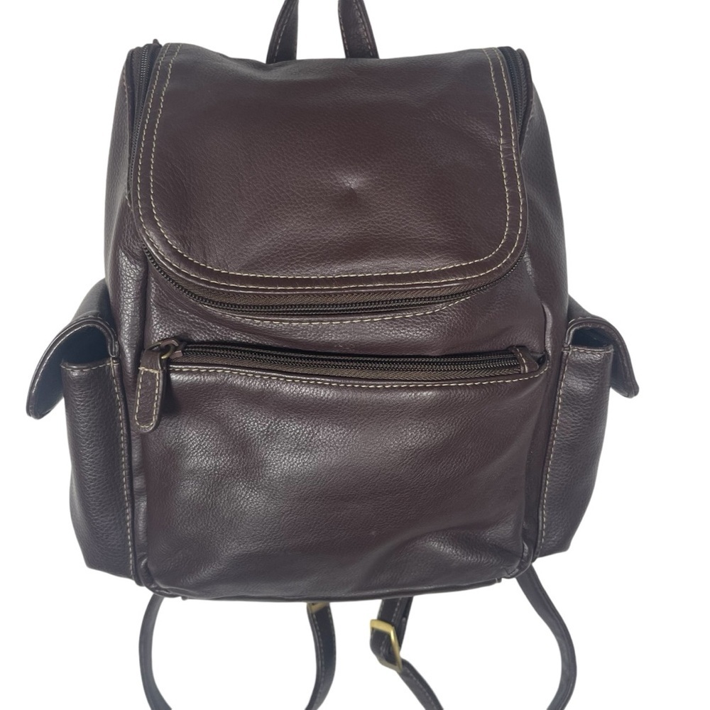 Brown Leather Backpack - image 1